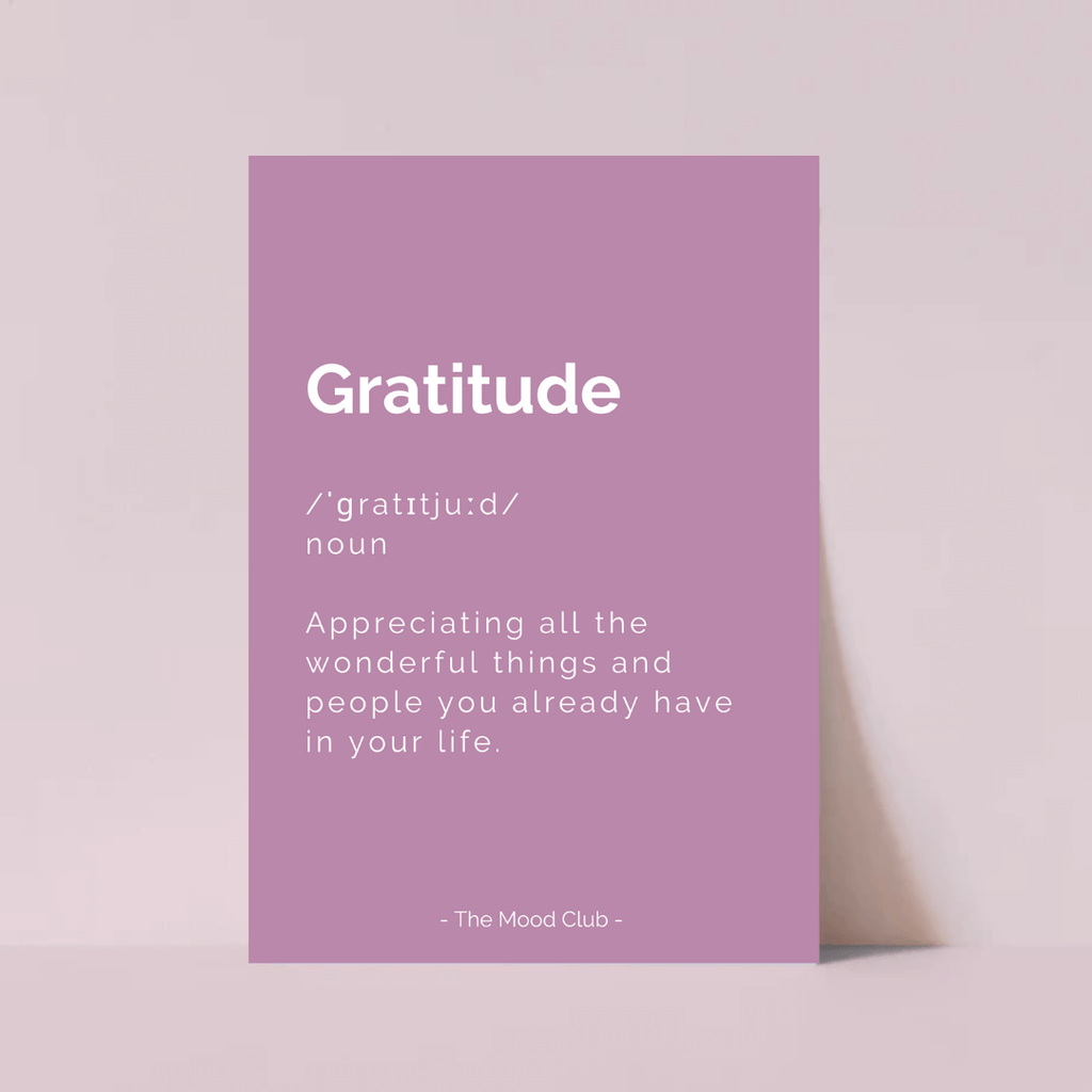 Gratitude definition poster