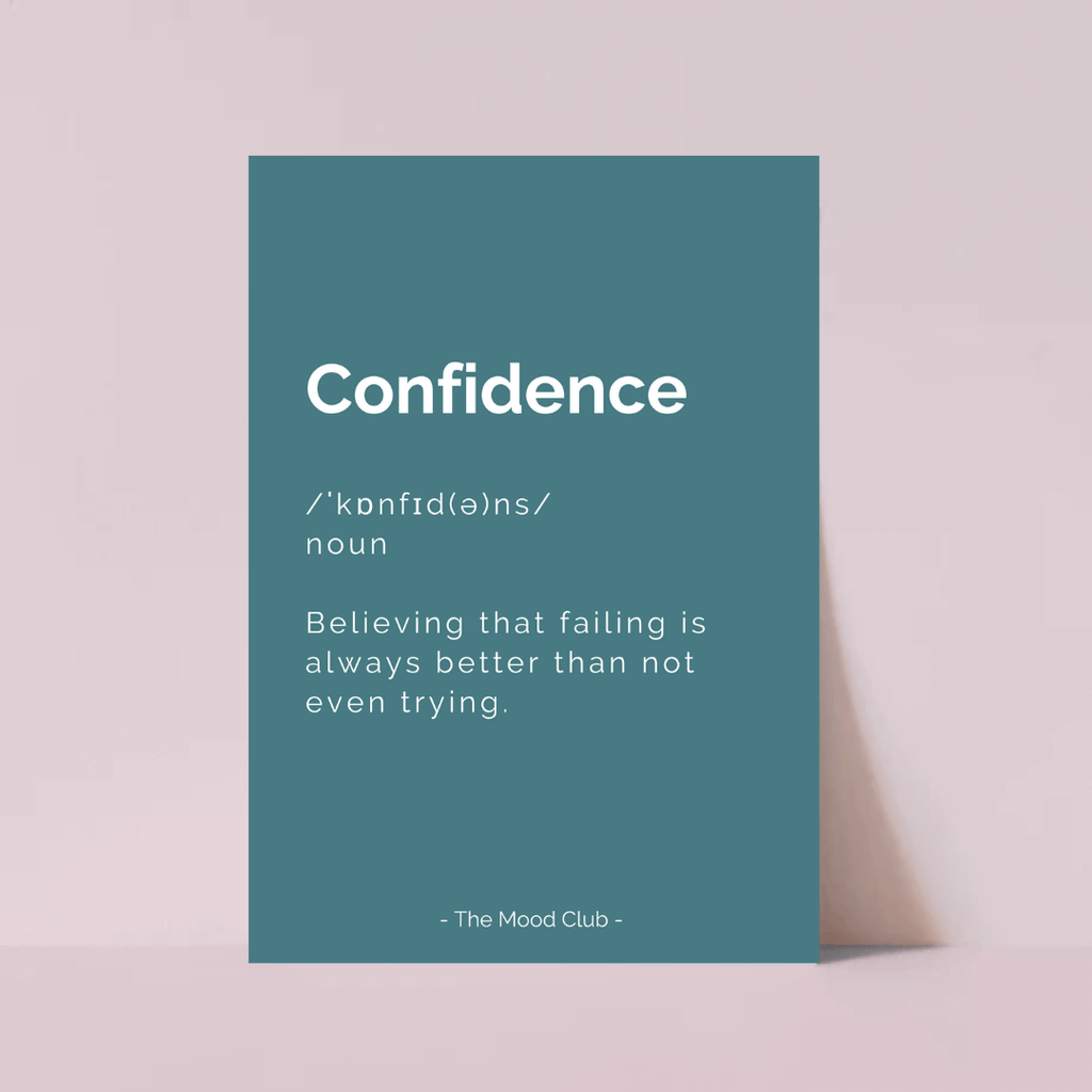 Confidence definition poster