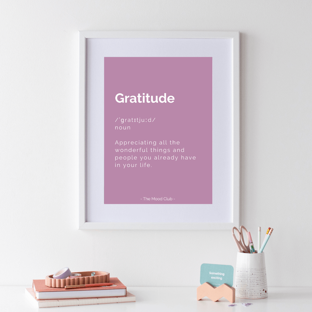 Gratitude definition poster